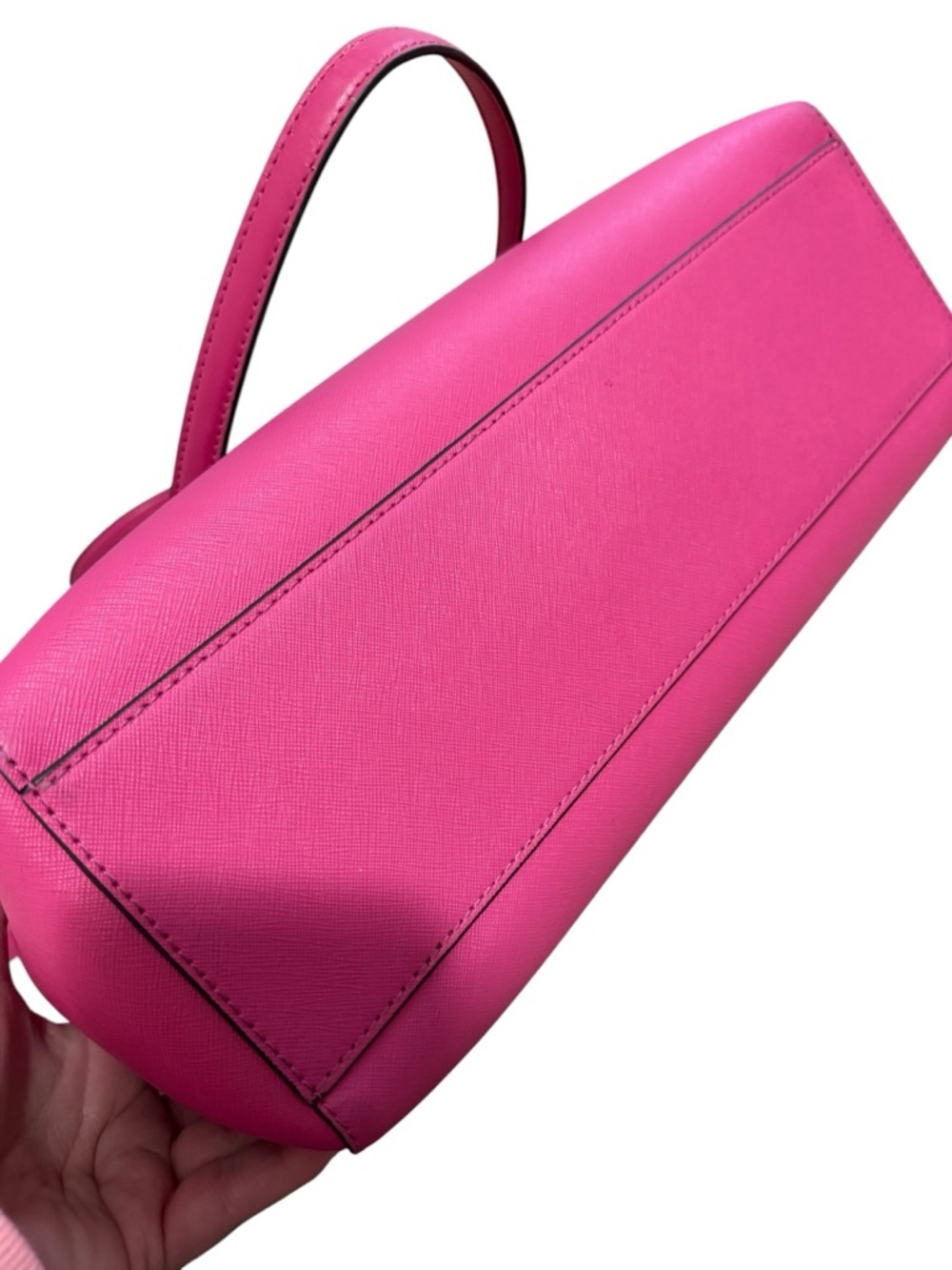 Michael Kors Pink Saffiano Leather Tote Bag 3 Piece Set Wallet Wristlet MK - Picture 4 of 11